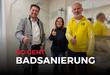 Zufriedene Kunden in ihrem neuen Badezimmer