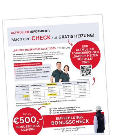 Ihr € 500.- Empfehlungs-Bonusscheck